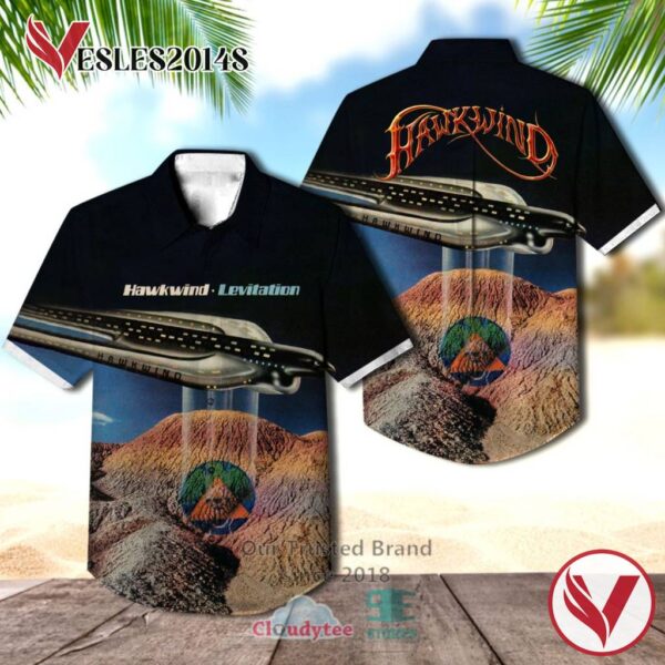 Hawkwind Levitation Albums Hawaiian Shirt, Best Gift For Music Lovers Vesles2014S