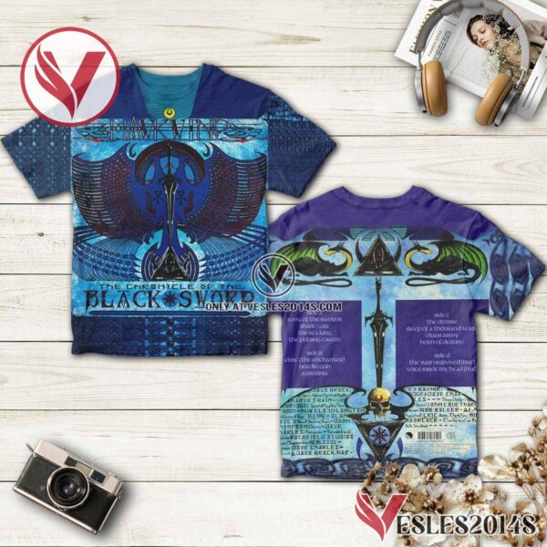 Hawkwind The Chronicle Of The Black Sword Album Cover Shirt, Unique Gifts For Music Lovers - Vesles2014S