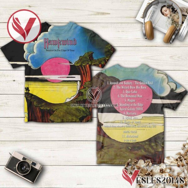 Hawkwind Warrior On The Edge Of Time Album Cover Shirt, Unique Gifts For Music Lovers - Vesles2014S