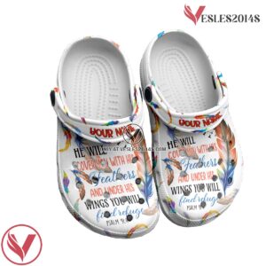 He Will Cover You With His Feathers And Under His Wings You Will Find Refuge Customized Crocs Clogs Shoes, Gift For Jesus Lovers Personalized Clogs, Unique Gift From  Vesles2014S 3