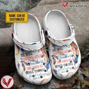 He Will Cover You With His Feathers And Under His Wings You Will Find Refuge Customized Crocs Clogs Shoes, Gift For Jesus Lovers Personalized Clogs, Unique Gift From  Vesles2014S 4