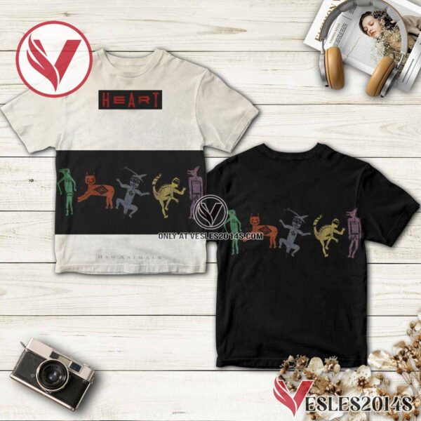 Heart Bad Animals Album Cover Shirt, Unique Gifts For Music Lovers - Vesles2014S