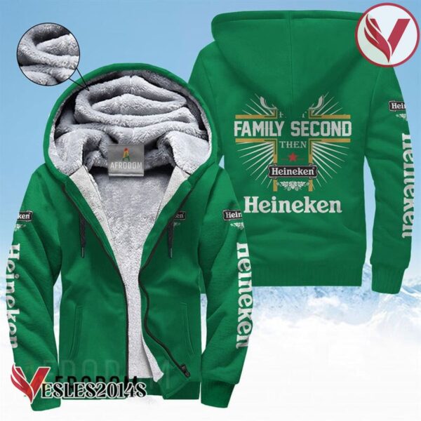 Heineken Fleece Zip Up Hoodie - Vesles2014S
