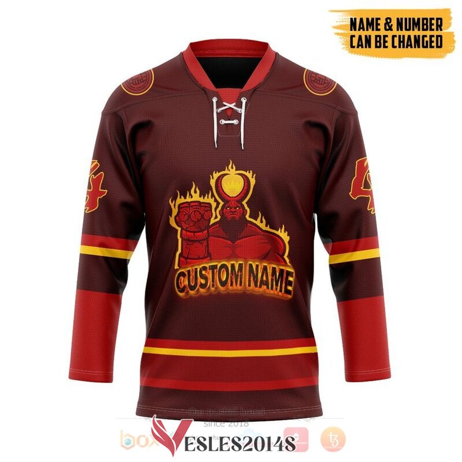 Hell Boy Custom Hockey Jersey, Trending Gifts For Fans - Vesles2014s