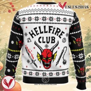 HellFire Club Stranger Things Ugly Christmas Sweater, Unique Christmas Gift For Fans - Vesles2014S 1