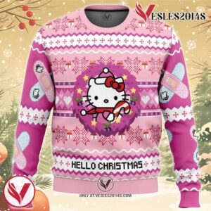 Hello Christmas Hello Kitty Ugly Christmas Sweater, Unique Christmas Gift For Fans - Vesles2014S