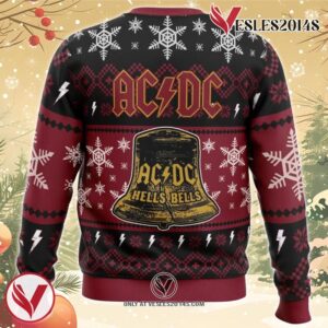 Hells Bells ACDC Ugly Christmas Sweater, Unique Christmas Gift For Fans - Vesles2014S 1