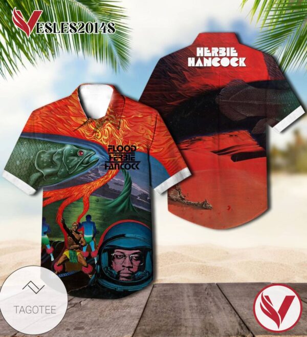 Herbie Hancock Flood Album Cover Hawaiian Shirt, Best Gift For Music Lovers Vesles2014S