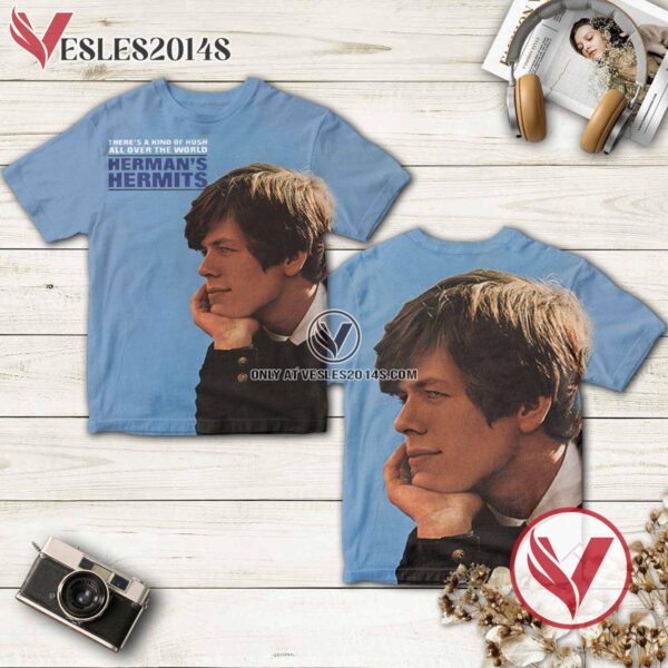 Herman’s Hermits There’s A Kind Of Hush All Over The World Album Cover Shirt, Unique Gifts For Music Lovers - Vesles2014S