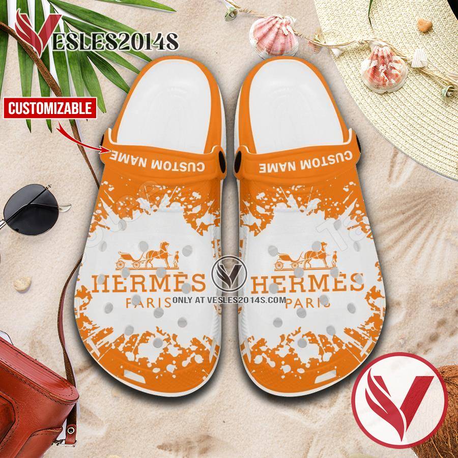 Hermes Logo Crocs Shoes For Men And Women, Unique Clogs Shoes For Fans - Vesles2014S 1