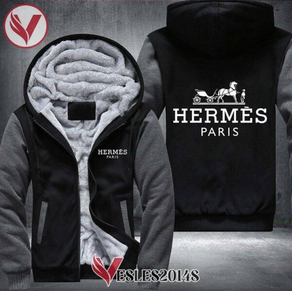 Hermes Paris Fleece Hoodie Jacket, Unique Gifts For Car Lovers - Vesles2014S 1