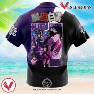 Hiei Yuyu Hakusho Hawaiian Button Up Shirt, Perfect Gifts For Anime Lovers - Vesles2014S 1
