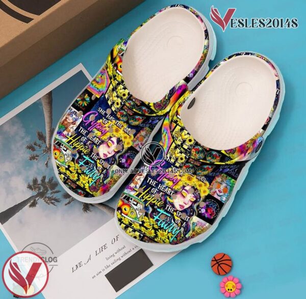 Hippie Hippie Girl Clog Shoes, Unique Gift From  Vesles2014S
