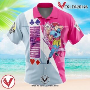 Hisoka Morow Hunter x Hunter Hawaiian Button Up Shirt, Perfect Gifts For Anime Lovers - Vesles2014S