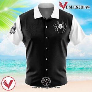 Hisoka V2 Phantom Troupe Hunter X Hunter Hawaiian Button Up Shirt, Perfect Gifts For Anime Lovers - Vesles2014S
