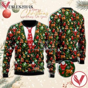 HoHoHo Santa Claus Christmas Night Ugly Sweater, Unique Winter Outfits For Fans - Vesles2014S  1