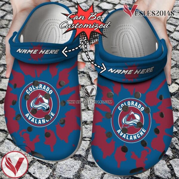 Hockey Personalized CAvalanche Color Splash Clog Shoes, Unique Gift From  Vesles2014S