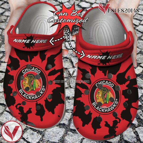 Hockey Personalized CBlackhawks Color Splash Clog Shoes, Unique Gift From  Vesles2014S