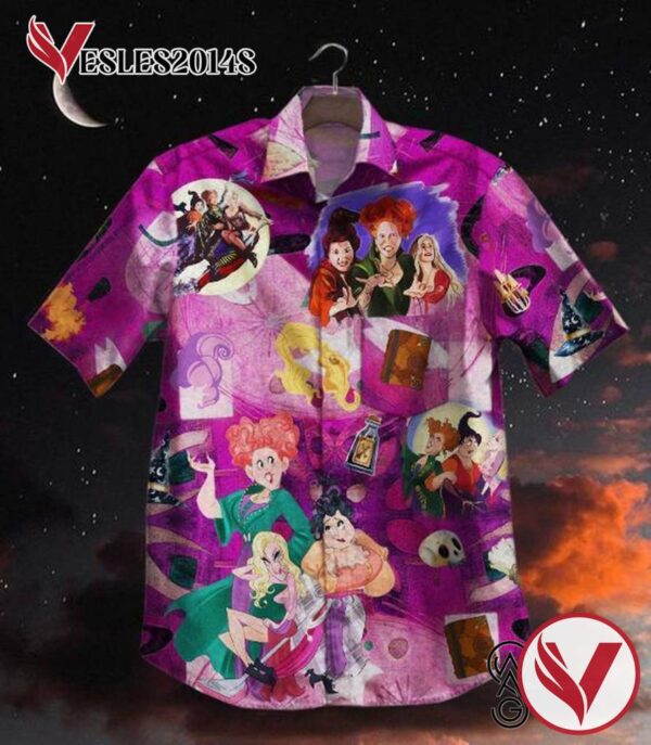 Hocus Pocus Sanderson Sisters Movie Halloween Casual Beach Full Printing Hawaiian Shirt Vesles2014S 1