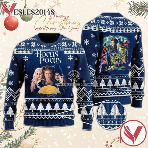 Hocus Pocus Ugly Sweater, Unique Winter Outfits For Fans - Vesles2014S  1