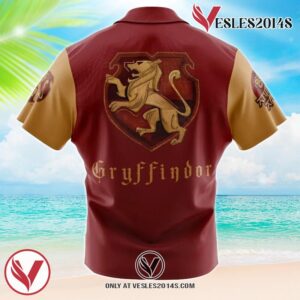 Hogwarts Legacy Gryffindor Harry Potter Hawaiian Button Up Shirt, Perfect Gifts For Anime Lovers - Vesles2014S 1