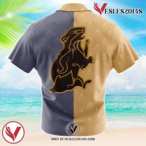 Hogwarts Legacy Hufflepuff Badge Harry Potter Hawaiian Button Up Shirt, Perfect Gifts For Anime Lovers - Vesles2014S 1