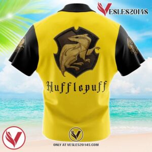 Hogwarts Legacy Hufflepuff V1 Harry Potter Hawaiian Button Up Shirt, Perfect Gifts For Anime Lovers - Vesles2014S 1