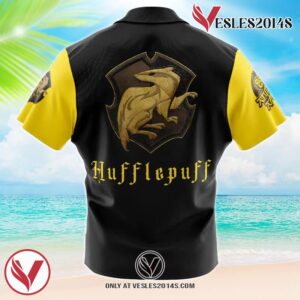 Hogwarts Legacy Hufflepuff V2 Harry Potter Hawaiian Button Up Shirt, Perfect Gifts For Anime Lovers - Vesles2014S 1