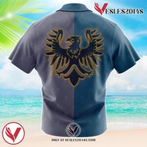 Hogwarts Legacy Ravenclaw Badge Harry Potter Hawaiian Button Up Shirt, Perfect Gifts For Anime Lovers - Vesles2014S 1
