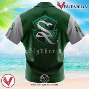 Hogwarts Legacy Slytherin Harry Potter Hawaiian Button Up Shirt, Perfect Gifts For Anime Lovers - Vesles2014S 1
