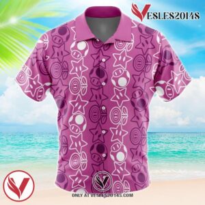 Holiday Getup Mario Mario Bros Hawaiian Button Up Shirt, Perfect Gifts For Anime Lovers - Vesles2014S