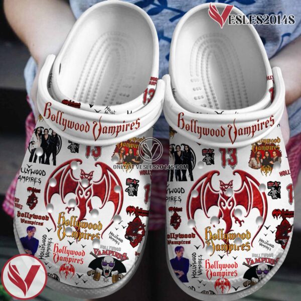 Hollywood Vampires Music Crocs Crocband Clogs Shoes, Unique Gifts For Fans Style 2 - Vesles2014S
