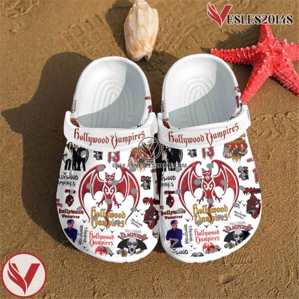 Hollywood Vampires Music Crocs Crocband Clogs Shoes, Unique Gifts For Fans Style 4 - Vesles2014S 2