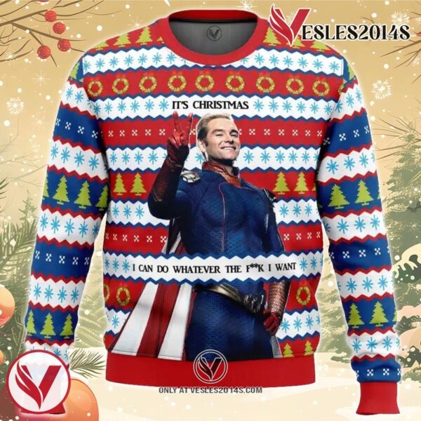 Homelander The Boys Ugly Christmas Sweater, Unique Christmas Gift For Fans - Vesles2014S