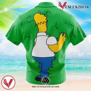 Homer Bush Meme The Simpsons Hawaiian Button Up Shirt, Perfect Gifts For Anime Lovers - Vesles2014S 1