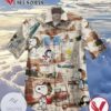 Hot Plane And Snoopy Vintage Hawaiian Graphic Print Short Sleeve Hawaiian Casual Shirt Vesles2014S