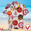 Houston Rockets Basketball Team Logo White Hawaiian Shirt, Unique Gifts For Friends - Vesles2014S 1