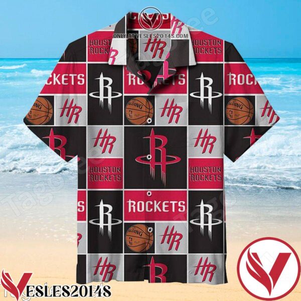 Houston Rockets Squares Hawaiian Shirt, Unique Gifts For Friends - Vesles2014S 1