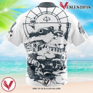 Howl’s Moving Castle Hawaiian Button Up Shirt, Perfect Gifts For Anime Lovers - Vesles2014S 1