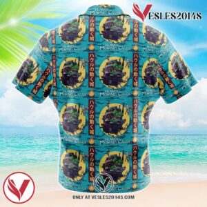 Howls Moving Castle Studio Ghibli Hawaiian Button Up Shirt, Perfect Gifts For Anime Lovers - Vesles2014S 1
