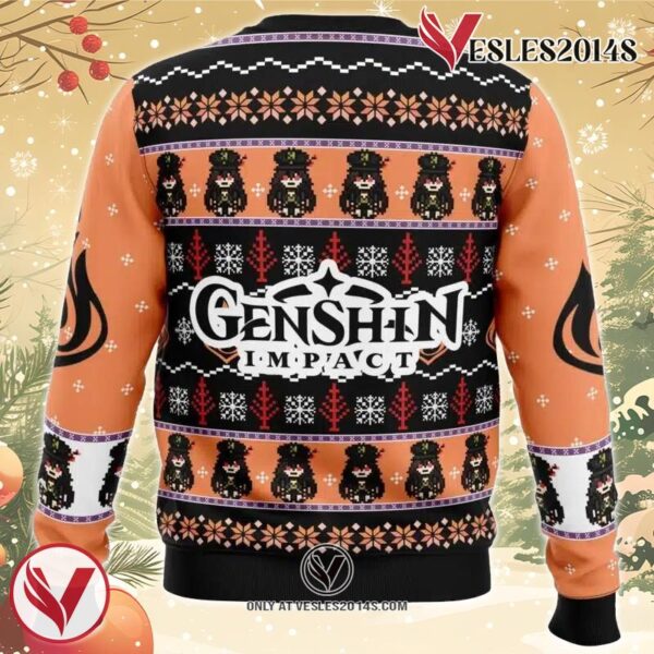 Hu Tao Genshin Impact Ugly Christmas Sweater, Unique Christmas Gift For Fans - Vesles2014S 1