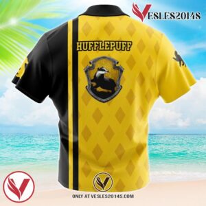 Hufflepuff Harry Potter Hawaiian Button Up Shirt, Perfect Gifts For Anime Lovers - Vesles2014S 1