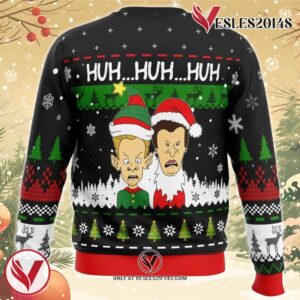 Huh…Huh…Huh… Beavis and Butthead Ugly Christmas Sweater, Unique Christmas Gift For Fans - Vesles2014S 1