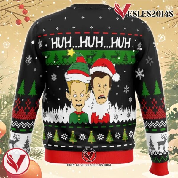 Huh…Huh…Huh… Beavis and Butthead Ugly Christmas Sweater, Unique Christmas Gift For Fans - Vesles2014S 1