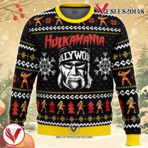 Hulkamania Hulk Hogan Ugly Christmas Sweater, Unique Christmas Gift For Fans - Vesles2014S