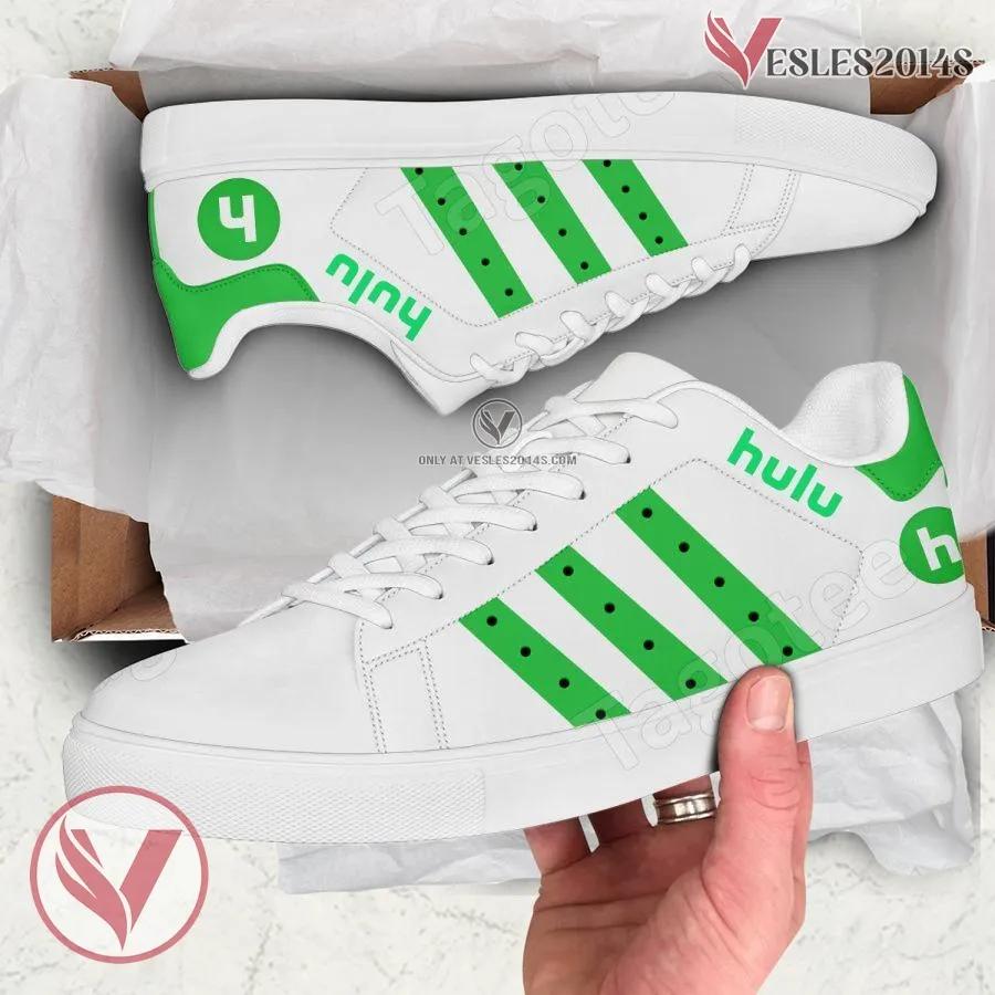 Hulu Logo Print Stan Smith Shoes, Unique Sneaker For Fans - Vesles2014s