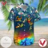 Hummingbird Hawaiian II Graphic Print Short Sleeve Hawaiian Casual Shirt Vesles2014S