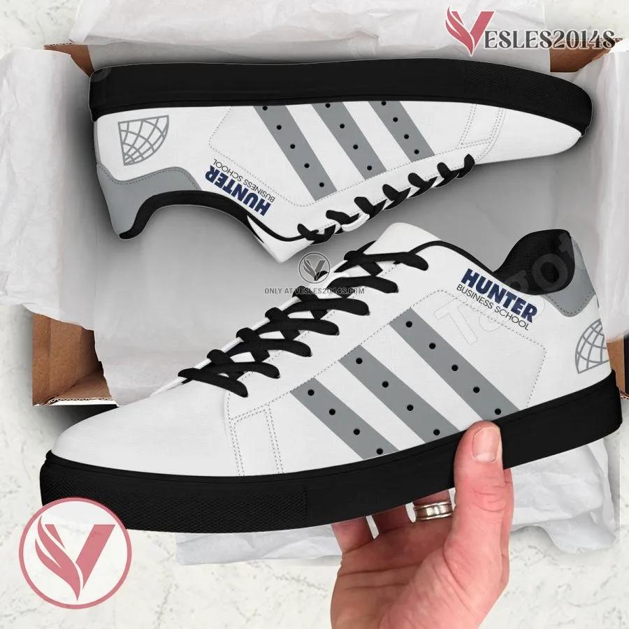 Hunter Business School Logo Stan Smith Shoes, Unique Sneaker For Fans - Vesles2014s 1