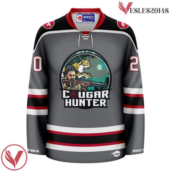 Hunter Funny Cougar Hockey Jersey - Vesles2014S 2
