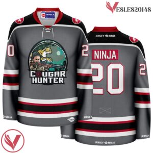 Hunter Funny Cougar Hockey Jersey - Vesles2014S